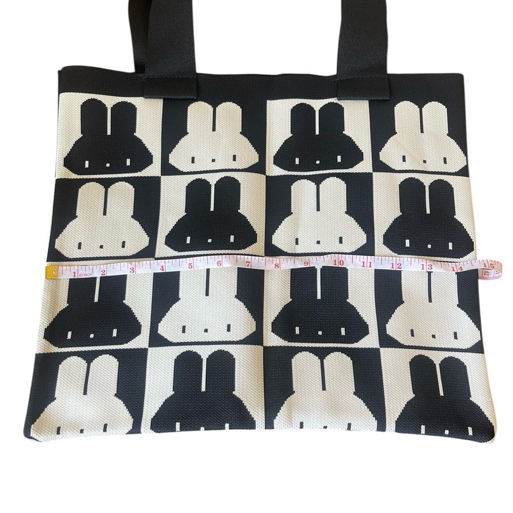 Black and White Graphic Tote Bag - Picture 3 of 7